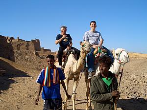 Heading back through the desert to the Nile and our boat.