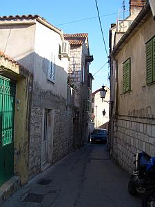 Our new home is on a very narrow street. That van could barely fit!