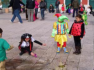 Children dressed up for Carnival, similar to Halloween in the US.