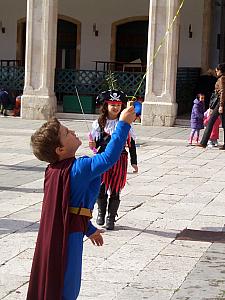 Children dressed up for Carnival, similar to Halloween in the US.