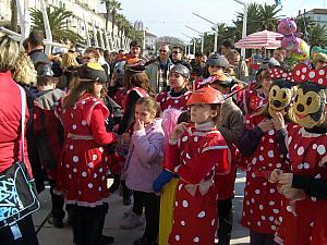 Children dressed up for Carnival, similar to Halloween in the US.