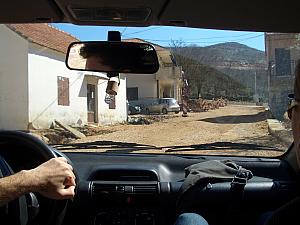 Driving through the new development of Dugopolje, where the roads aren't even paved yet.