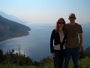 Taking a pit-stop to enjoy the view along the road, an hour or so south of Split.