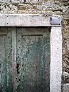 This is the door to our apartment building.