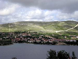 Driving along the coastal road, north of Split.