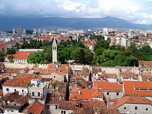 Atop the Sveti Duje cathedral.