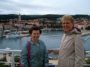 Christina and Jean on the ferry