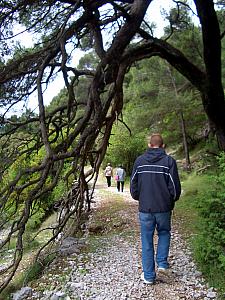 Hiking to the hermitage.