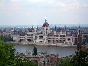 View of the parliament building from Castle hill