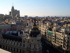 Atop the Crculo de Bellas Artes looking towards the Edificio Metropolis