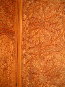 Ornate entrance door.