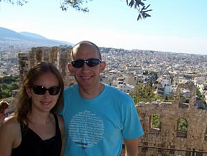 In front of a theatre at Acropolis.