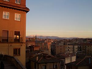 Looking out at the mountains - they're snow-capped!