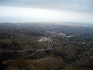 We drove up this windy road to reach Mijas.