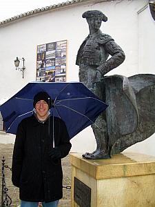 Jay's turn to pose in the rain.