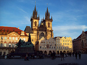 Old Town Square and the Tn Cathedral 