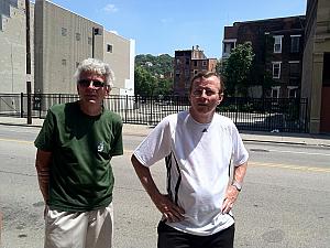 Dad Klocke and his brother Bob, riveted with excitement.