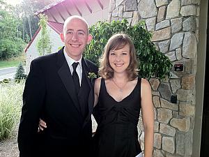 Jay and Kelly smiling after the ceremony.