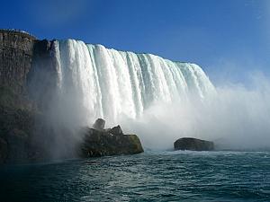 Viewing the falls from the Maid of the Mist ferry boat