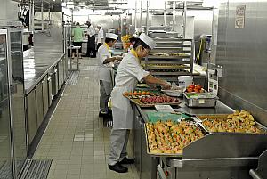 Taking a galley tour