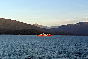 Sailing along the Chilean coastline