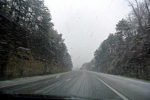 Driving through the snow!