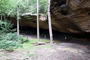 While hiking along the ridge to find another path back down, we stumbled upon these two guys setting up a zip line. May have to return another time for this!