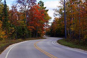 the windy road, WI-42, headed to Northport