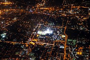 University of Cincinnati from the plane