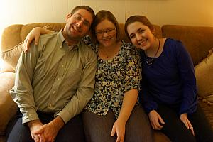 Chad, Jenny and Julie at Nana and Papa's Christmas Eve