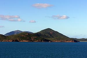 March 30 - sailing by many forested islands, heading up the Eastern Australian Coast. Reminded us of the Chilean Fjords.