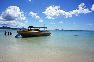 That was our Ocean Rafting semi-rigid inflatable raft. 500 horsepower. Formerly a rescue raft. They were fun to ride on!