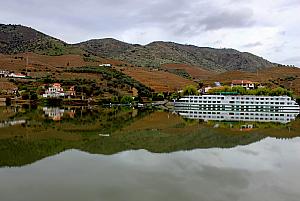 Passing another river boat cruiser.