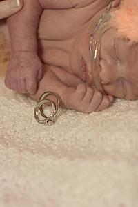 Capri with mom and Dad's rings (Captured by The Tiny Footprints Project. Thank you!)