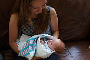 Julie getting to hold Capri.