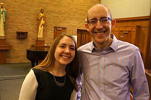 Sneaking in a photo with Julie, who is Bennett's Godmother.