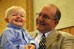 Cooper cheesing with Papa Jim