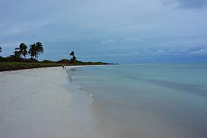 Walking along the beach. At least since nobody else was there, it was beautiful.