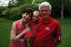 Capri with her grammy and grandpa