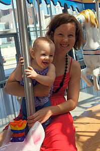 Capri and Kelly on the Carousel (more alliteration.)