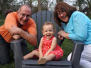 Capri with her Nana and Papa