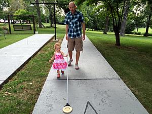 Capri is the shuffleboard master.