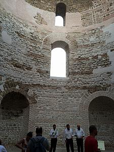 A Capella singers in the vestibule