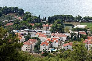 Looking down towards Meje -- the first house/apartment where we lived is in this photo! It's the one with the red roof ;) (Find the bush with the purple flowers - it's the house further up the hill.)