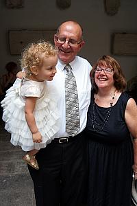 Capri with her Papa and NAna