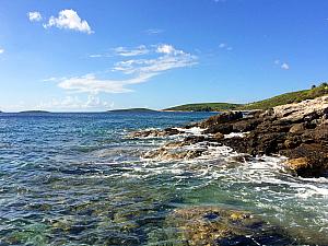 September 17: checking out the rocks below our villa