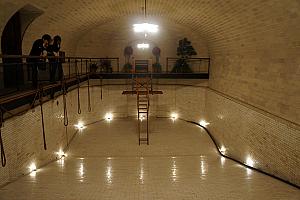 Biltmore's indoor pool, pre-water filtration. It would be filled and heated for use, and then fully drained after a couple days to avoid bacteria growth!