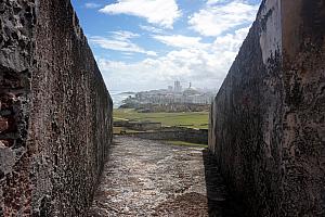 looking back toward old San Juan