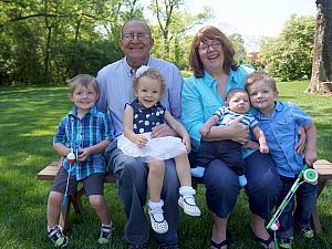 Nana and Papa with the grandkids!