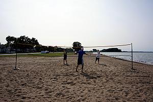 Volleyball time! Never mind the 6' net...